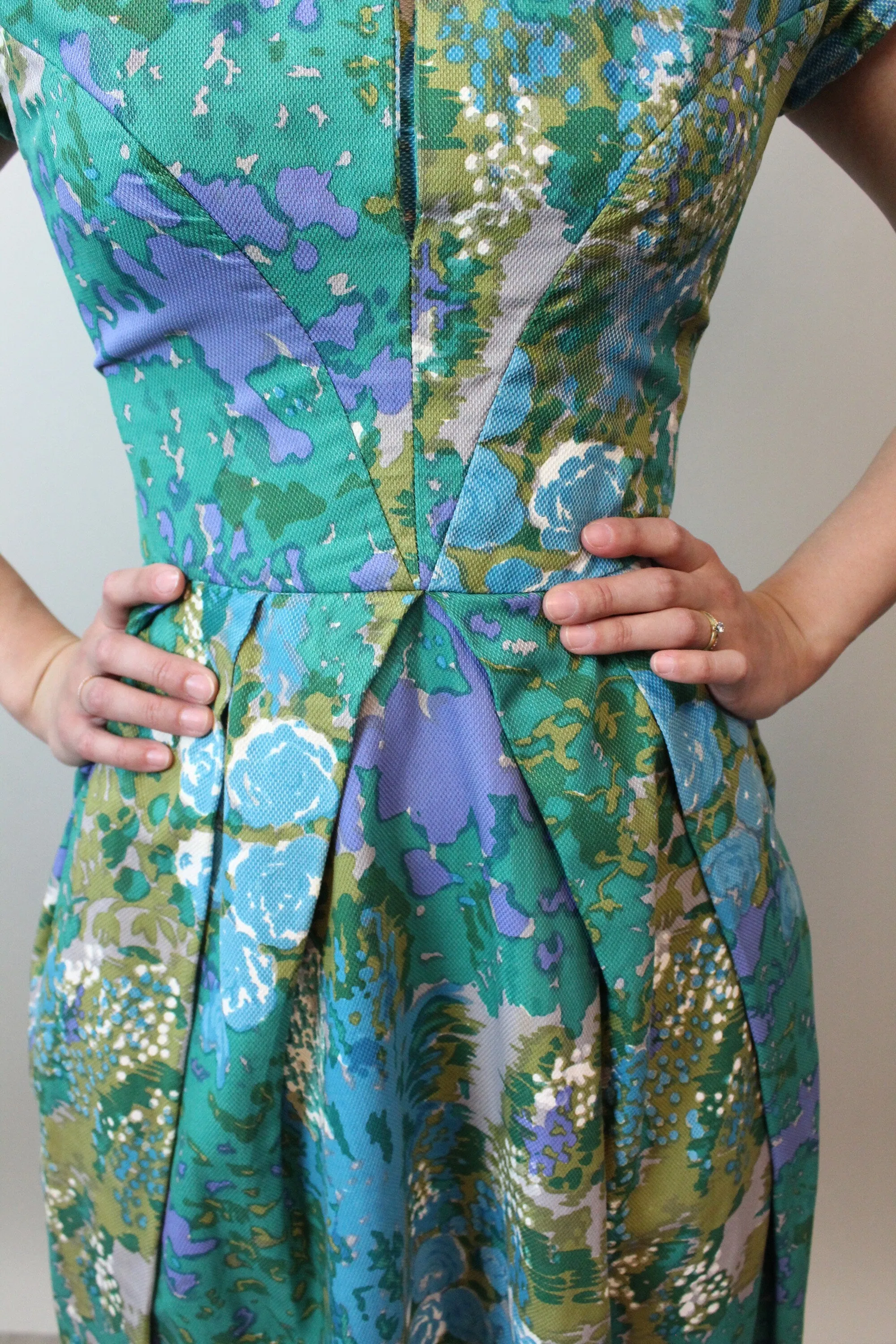 1950s ROBERT MORTON pique off shoulder dress xs | new spring