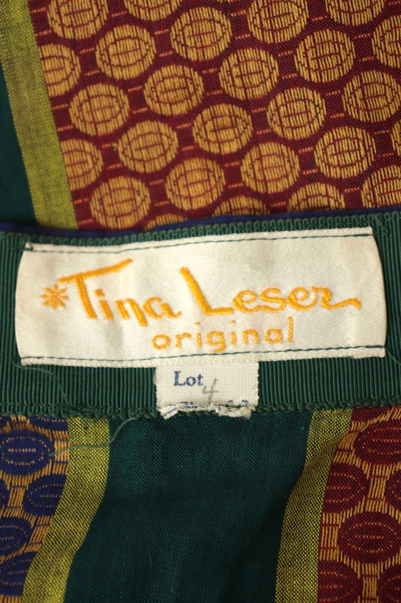 1950s Tina Leser Original Jacquard Skirt Set