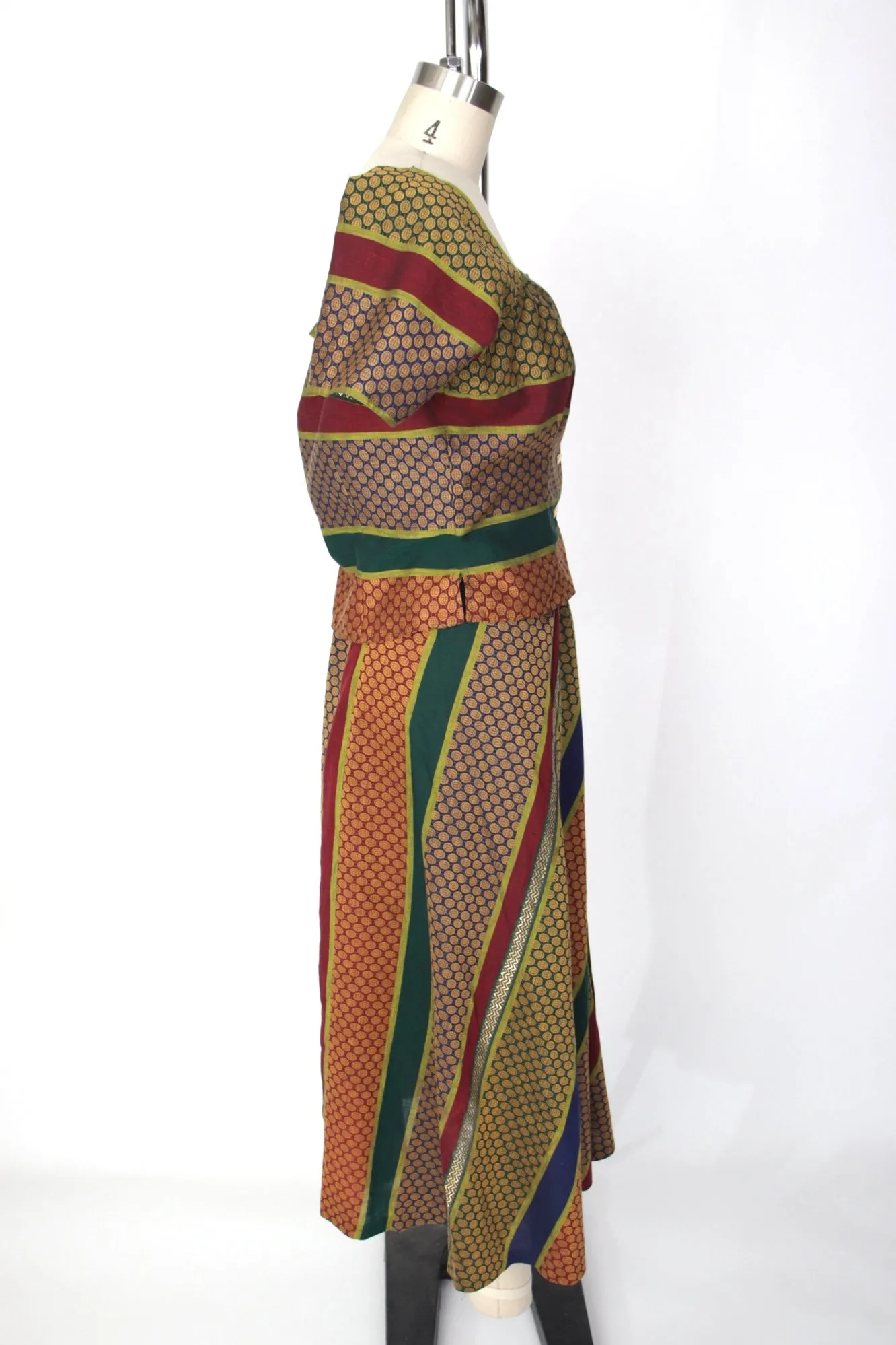1950s Tina Leser Original Jacquard Skirt Set