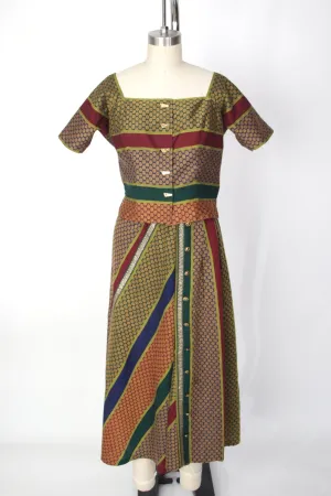 1950s Tina Leser Original Jacquard Skirt Set