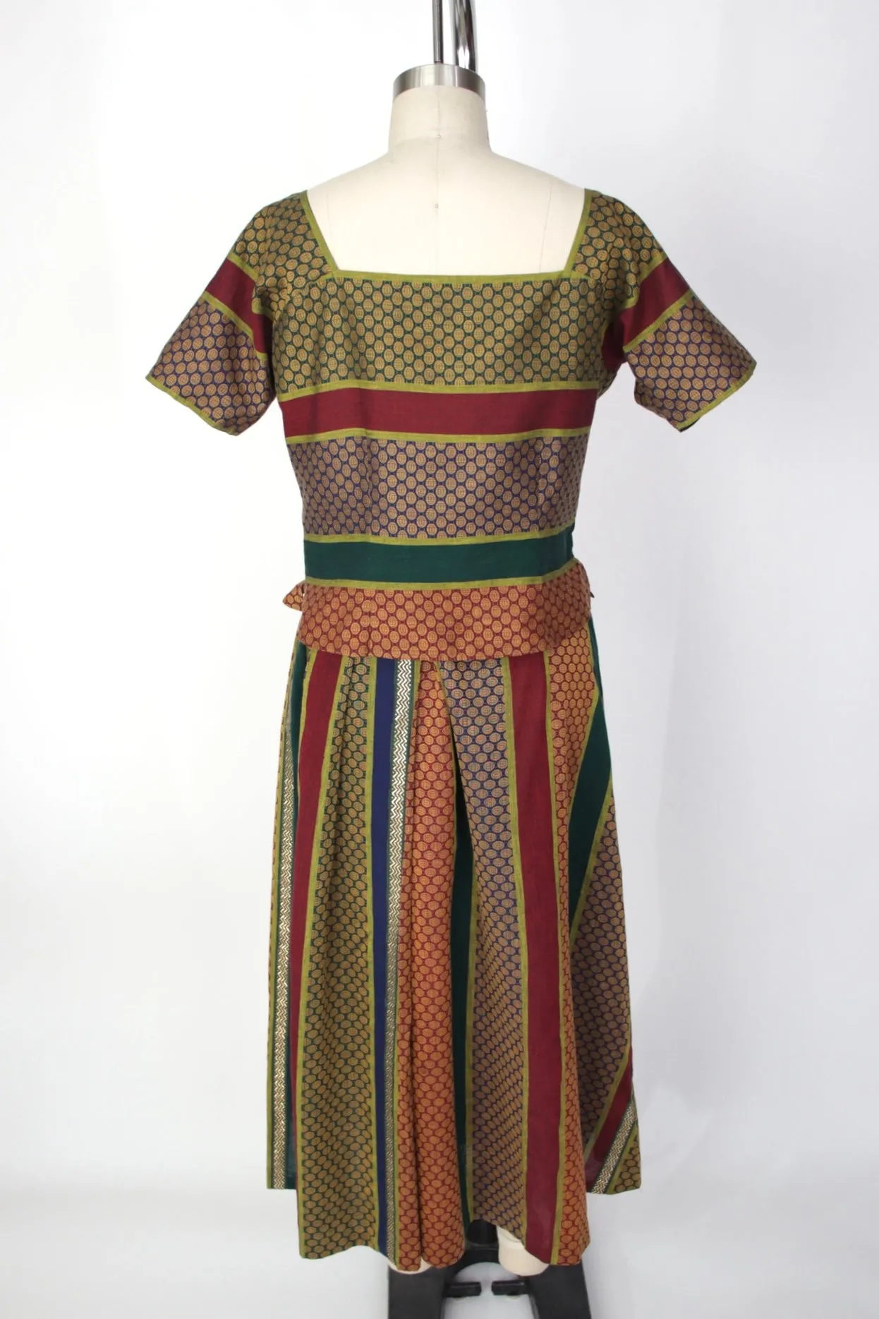 1950s Tina Leser Original Jacquard Skirt Set