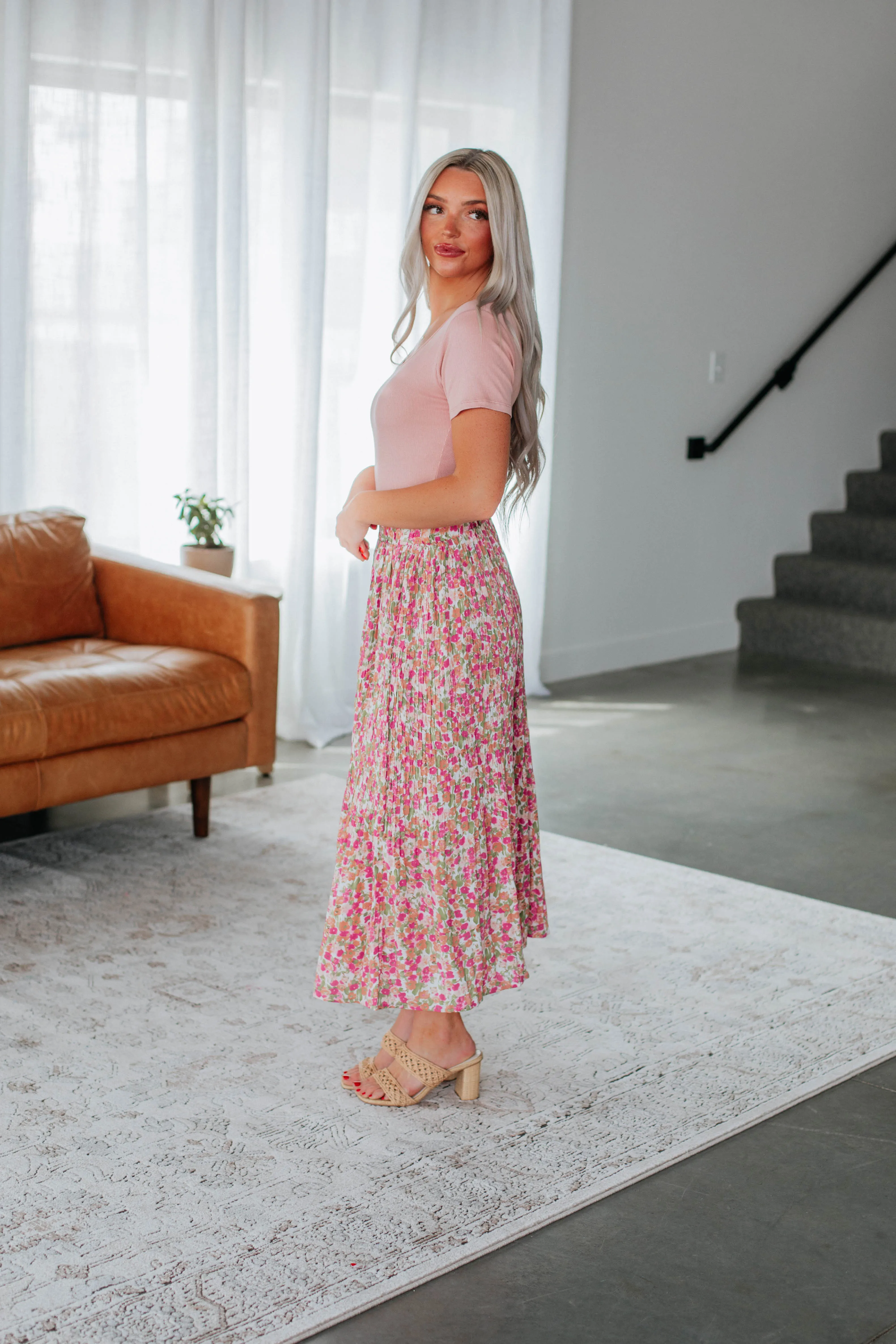 Addy Floral Skirt - Orchid