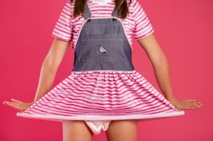 ADULT BABY JEANS DRESS and SHIRT "TRINI" 2in1 SET