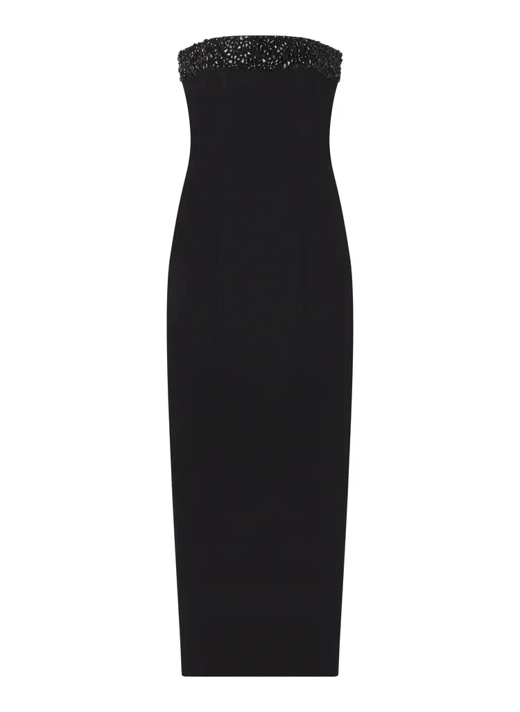 ALC-Elizabeth Strapless Embellished Gown Black/Jet