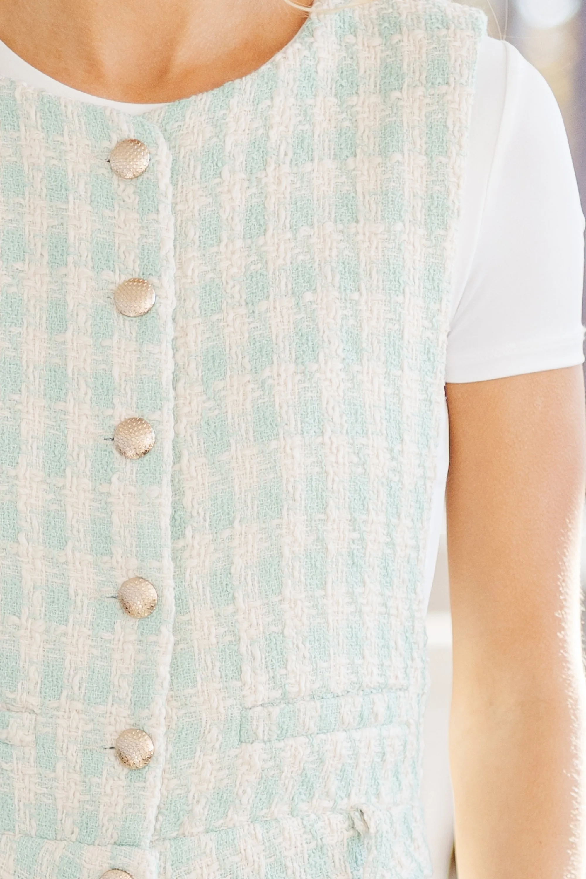All Eyes On You Sage Green Plaid Jumpsuit