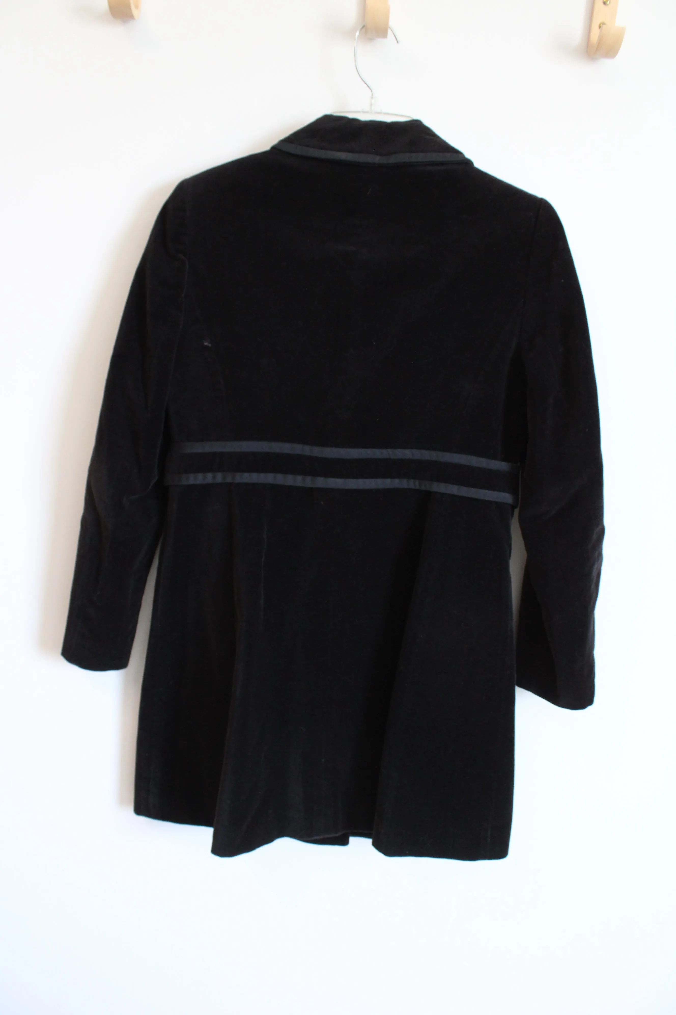 Ann Taylor Black Velvet Pea Coat | 2 Petite