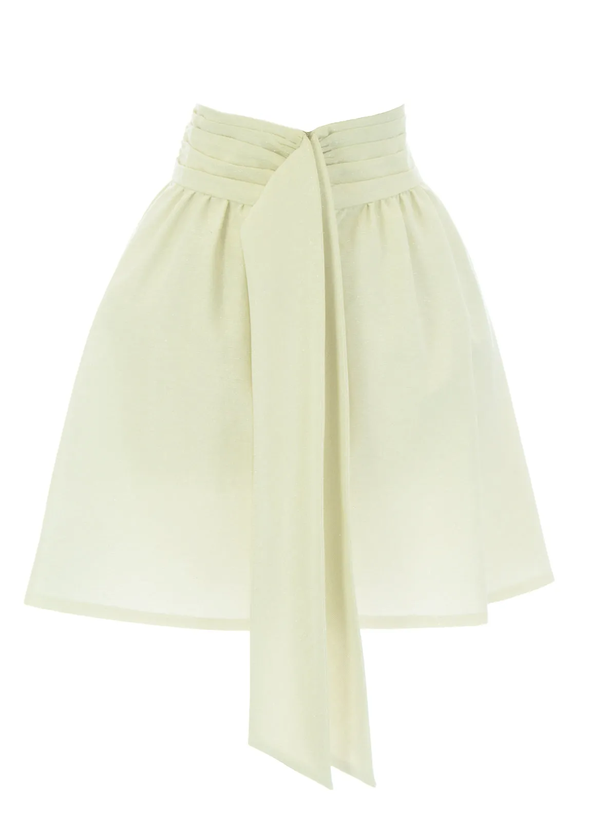 ANNE LEMAN Women's Silver Jacquard High Waisted Susanna Skirt SP91SK2 $320 NEW