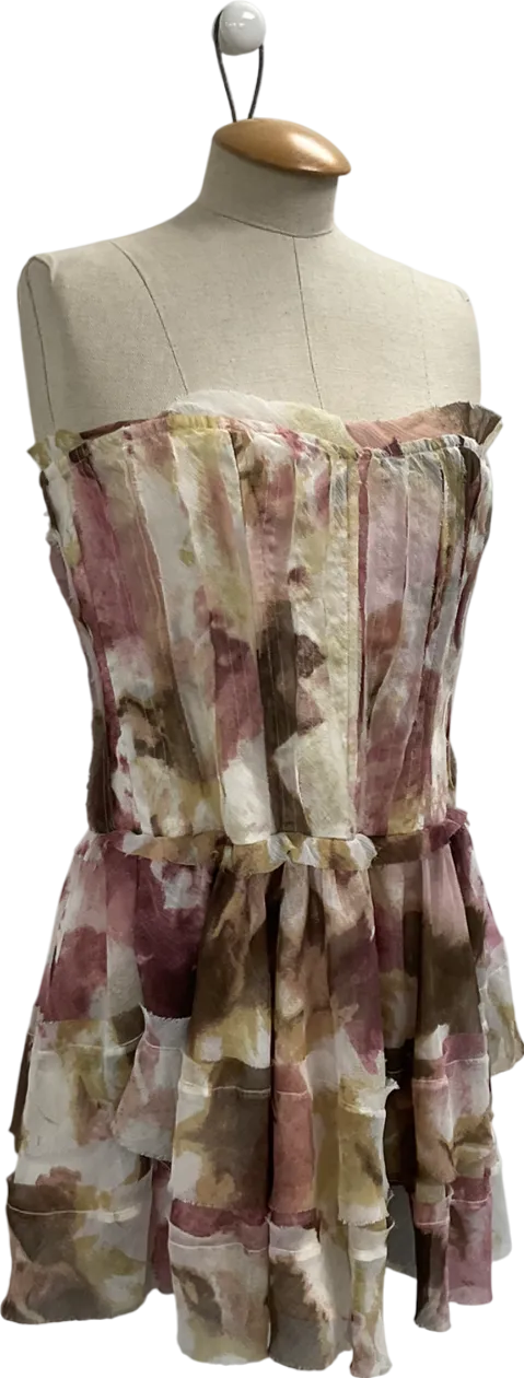 ASOS Pink Strapless Tulle Mini Dress UK 10