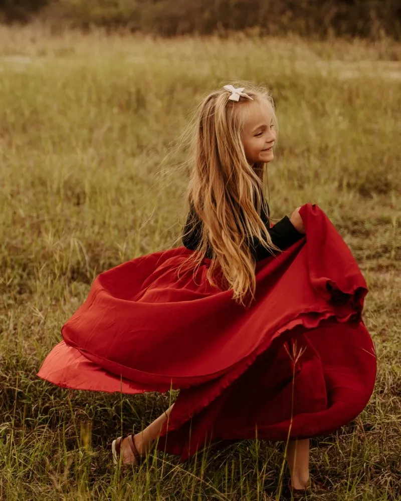 Aurora Maxi Skirt - Wine