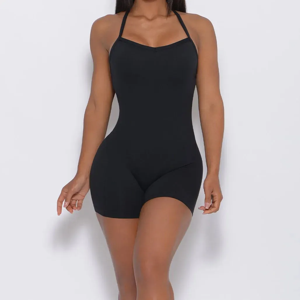 Backless Workout Jumpsuits Tummy Control Sleeveless Yoga Jumpsuit