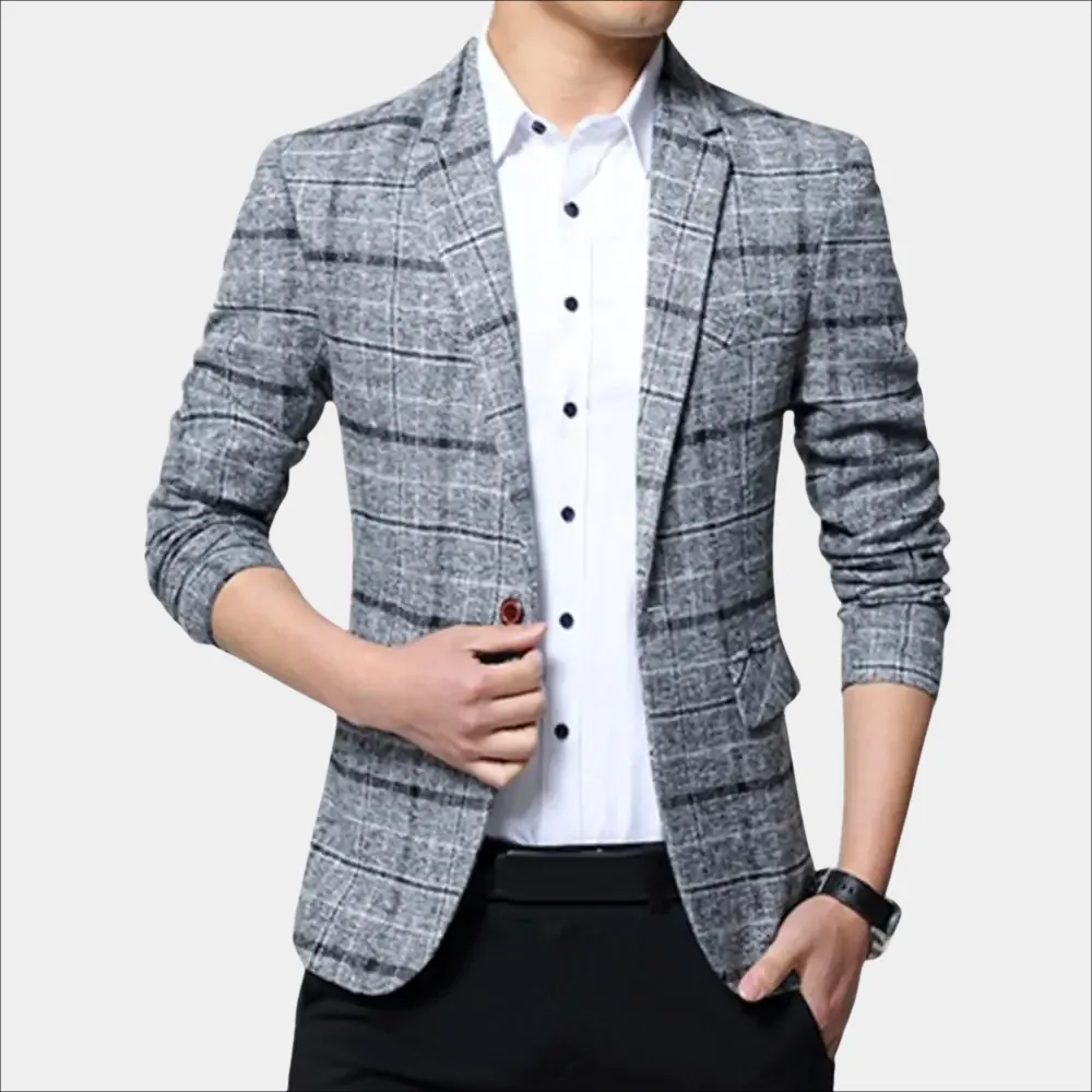 Balder - Trendy Checked Blazer for Men for a Casual Look