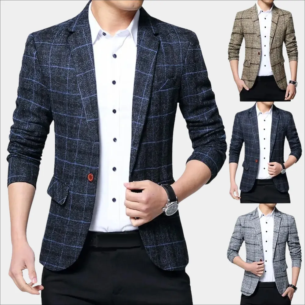 Balder - Trendy Checked Blazer for Men for a Casual Look
