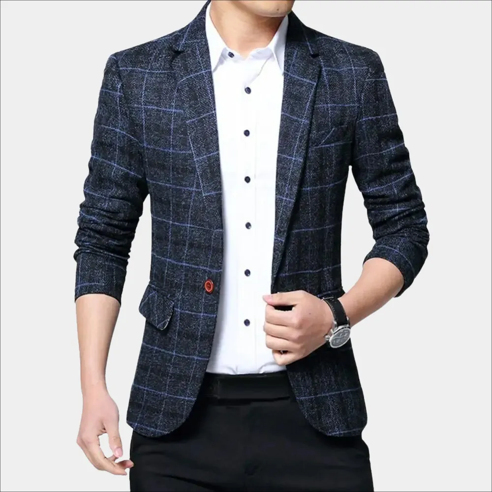 Balder - Trendy Checked Blazer for Men for a Casual Look