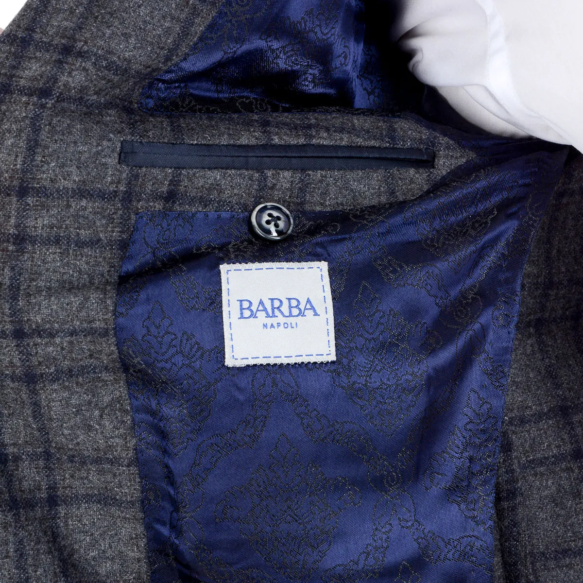 Barba Napoli Mens Jacket Long Sleeves Checked