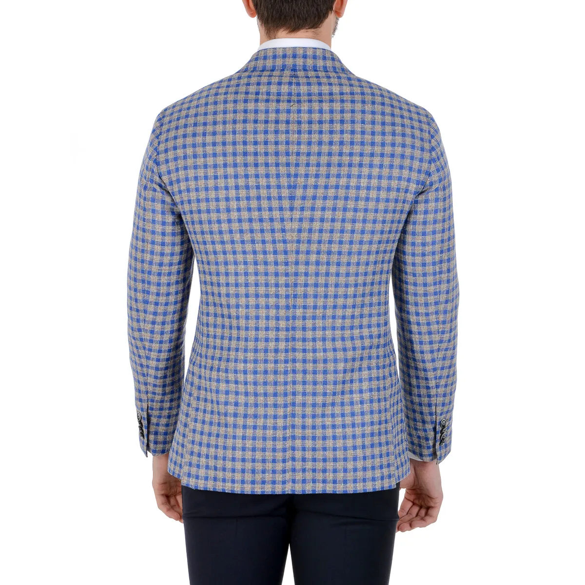 Barba Napoli Mens Jacket Long Sleeves Checked