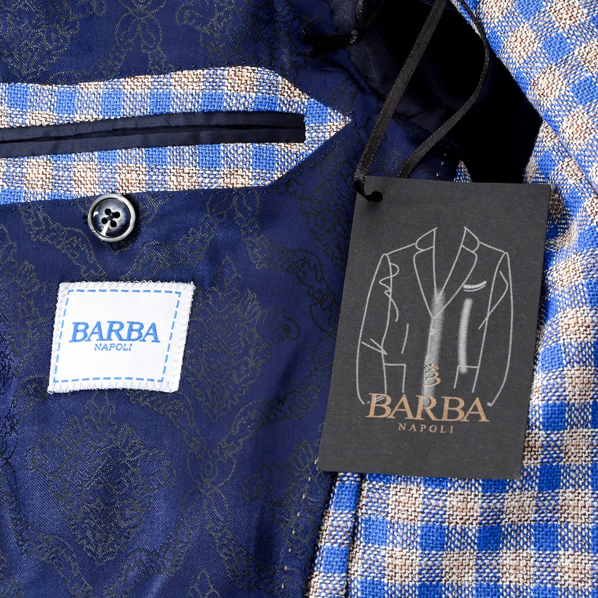Barba Napoli Mens Jacket Long Sleeves Checked