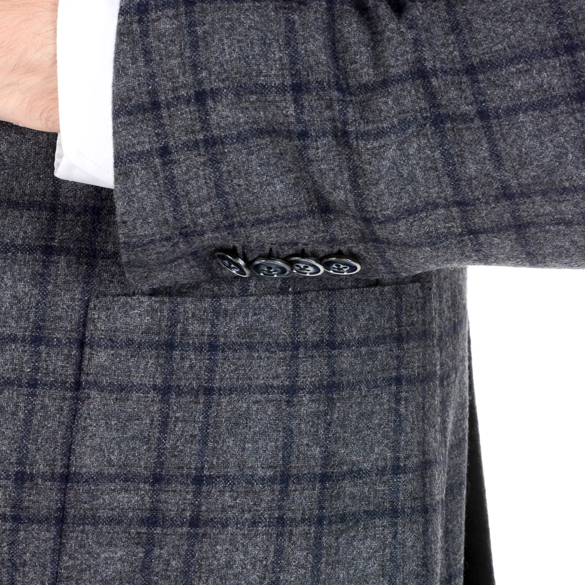 Barba Napoli Mens Jacket Long Sleeves Checked