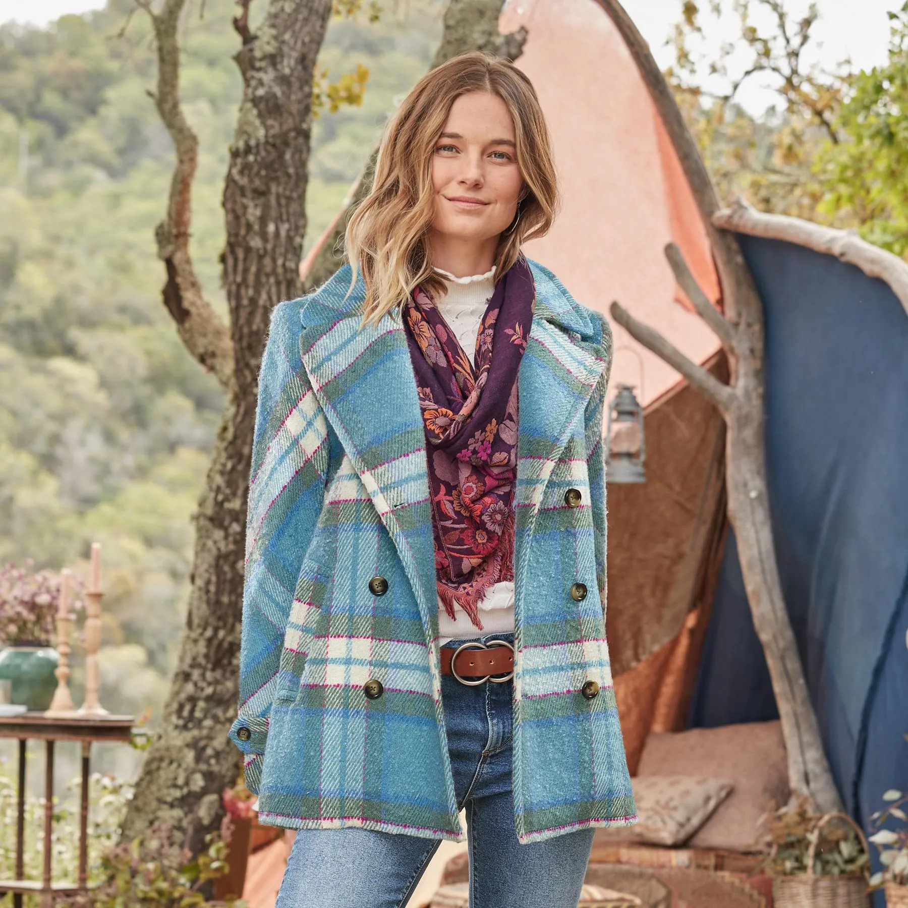 Basilica Plaid Coat
