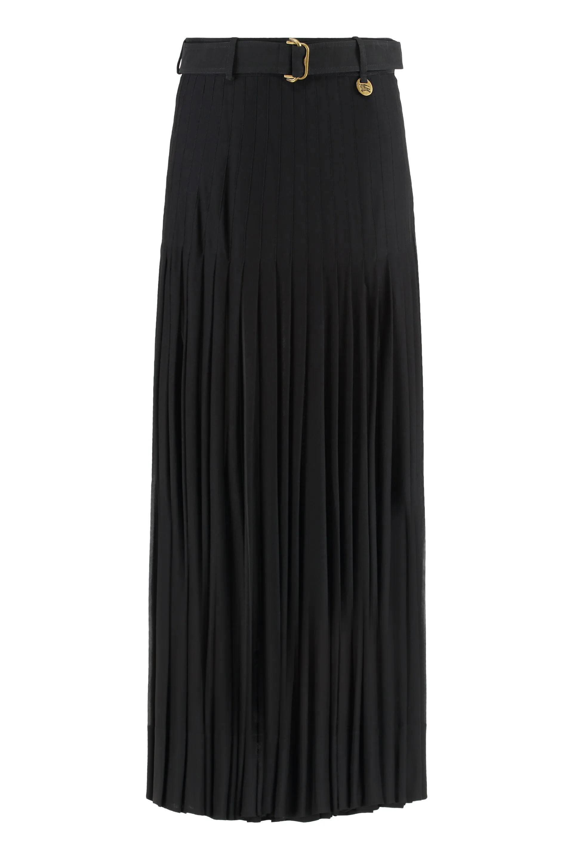Belted crepe skirt