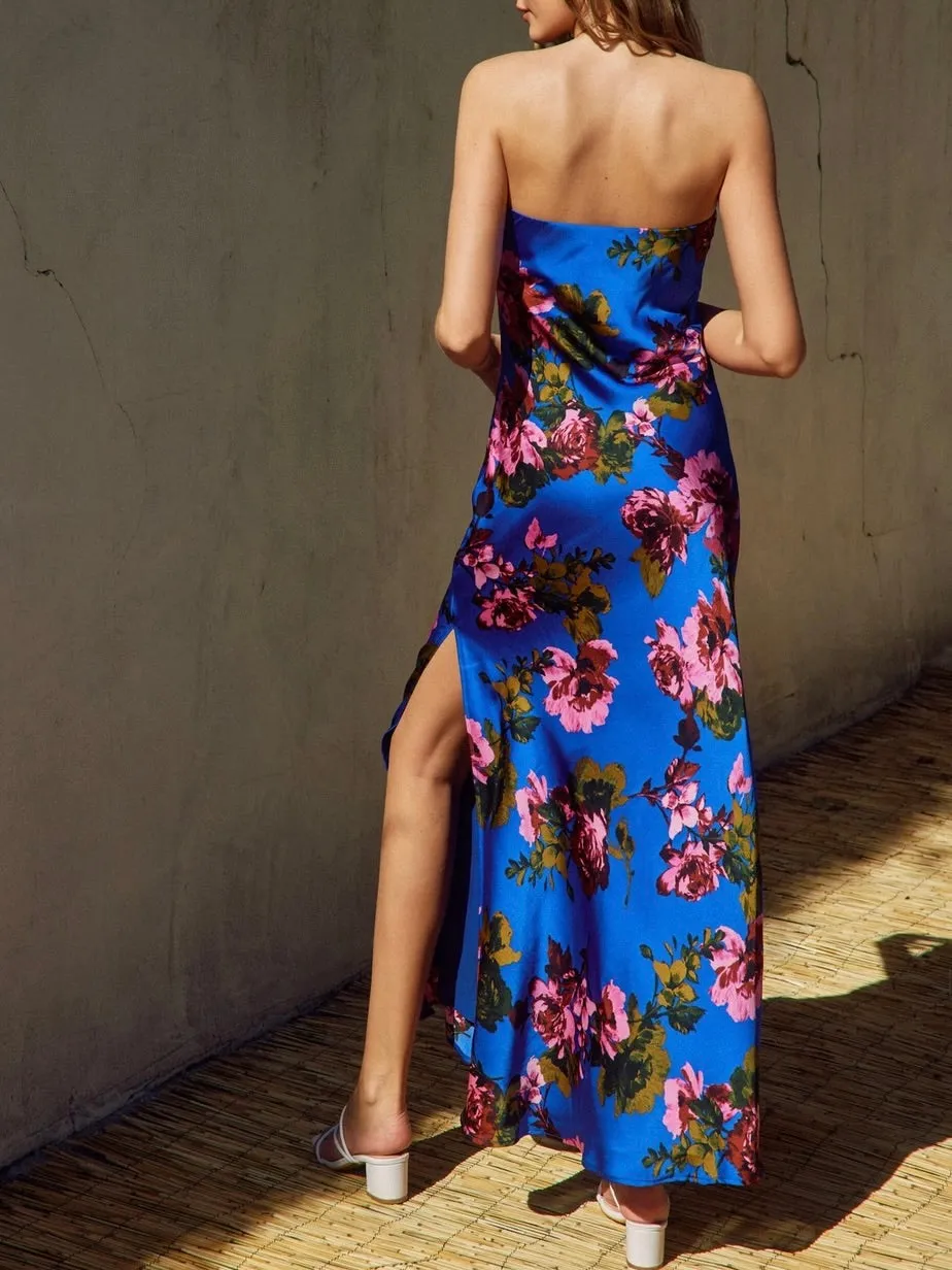 Bias Maxi Dress - Midnight Floral