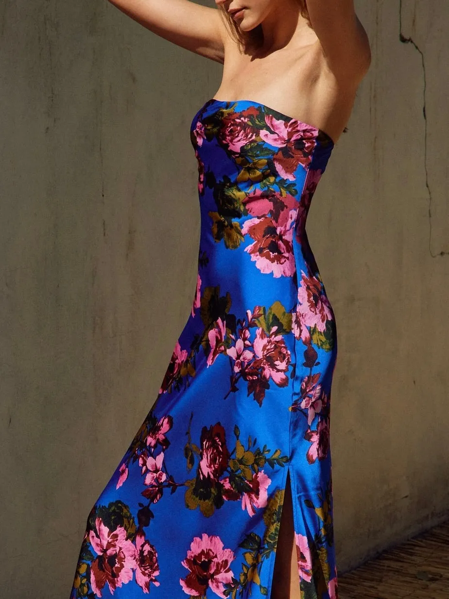 Bias Maxi Dress - Midnight Floral