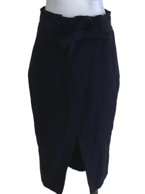 Black Plain A-Line Skirt