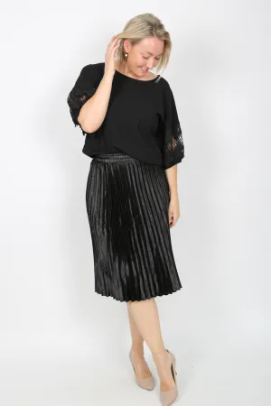 Black Pleated Skirt