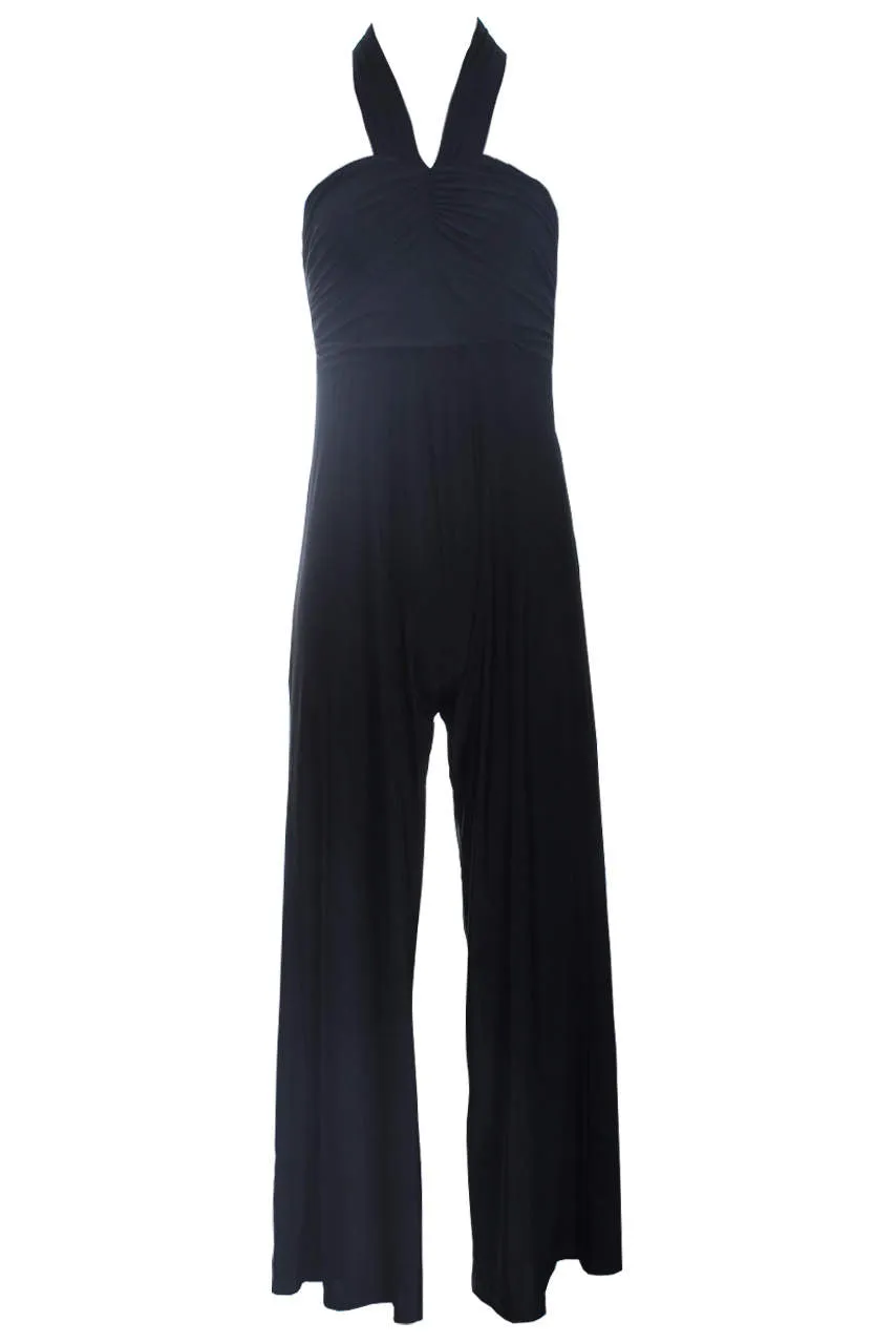 Black Slinky Halterneck Jumpsuit