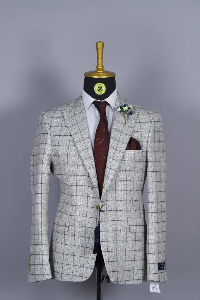 Blazer Blanc Motif