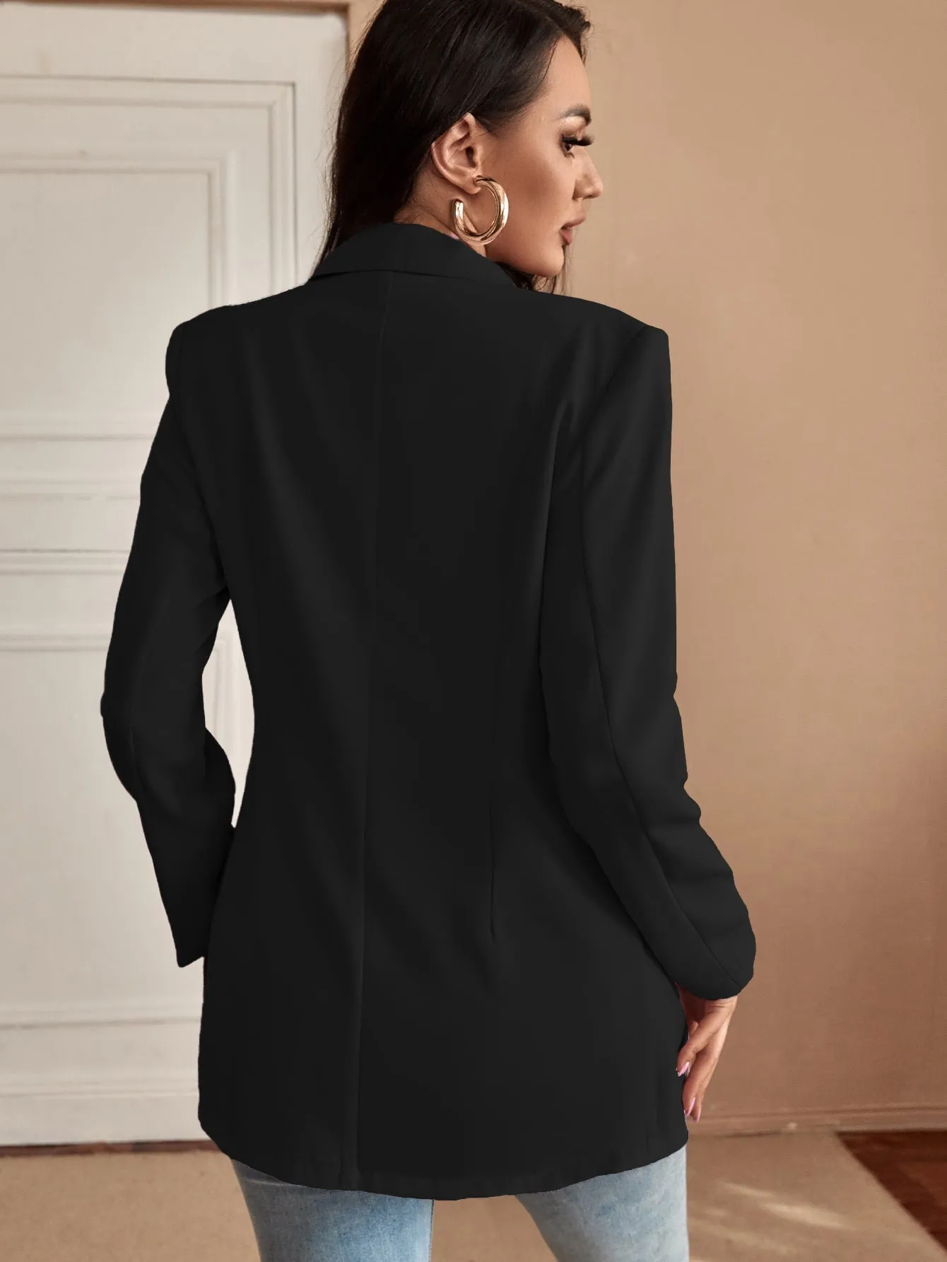 Blazer de Cuello con Solapa de Cherry Vibes en