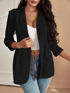 Blazer de Cuello con Solapa de Cherry Vibes en