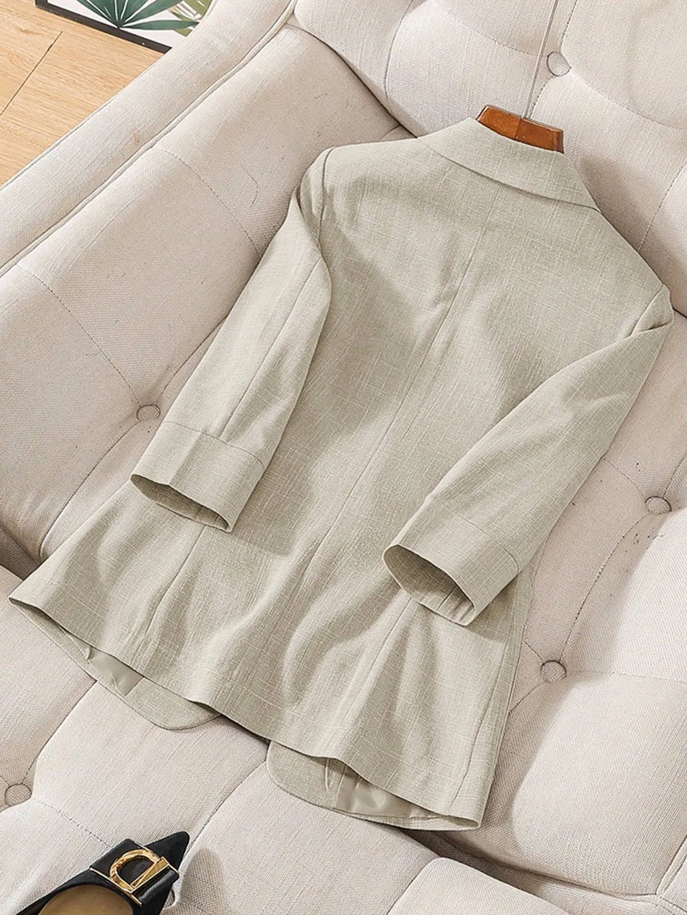 Blazer de Lino Clásico para Mujer