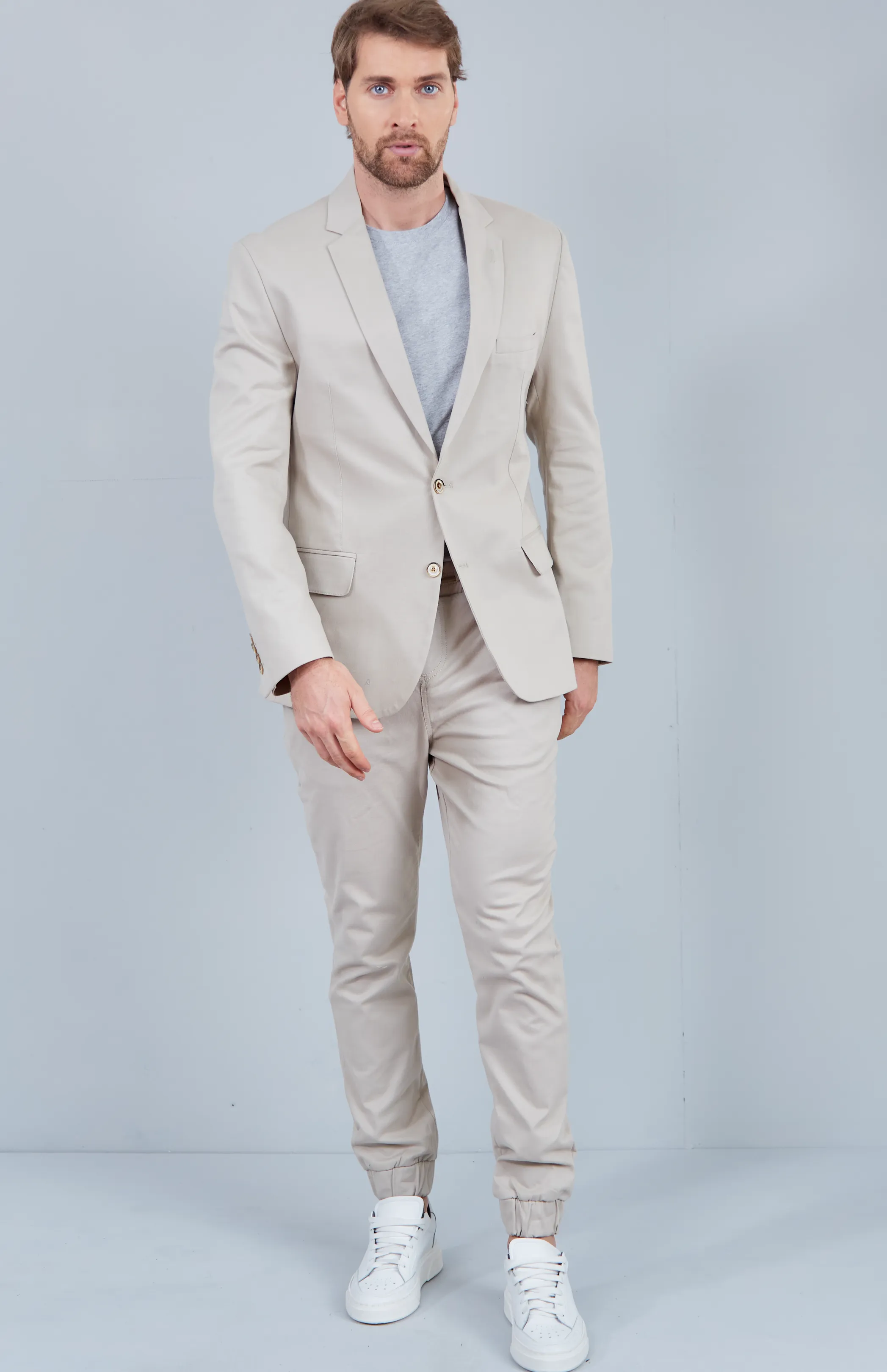 Blazer en dril arena