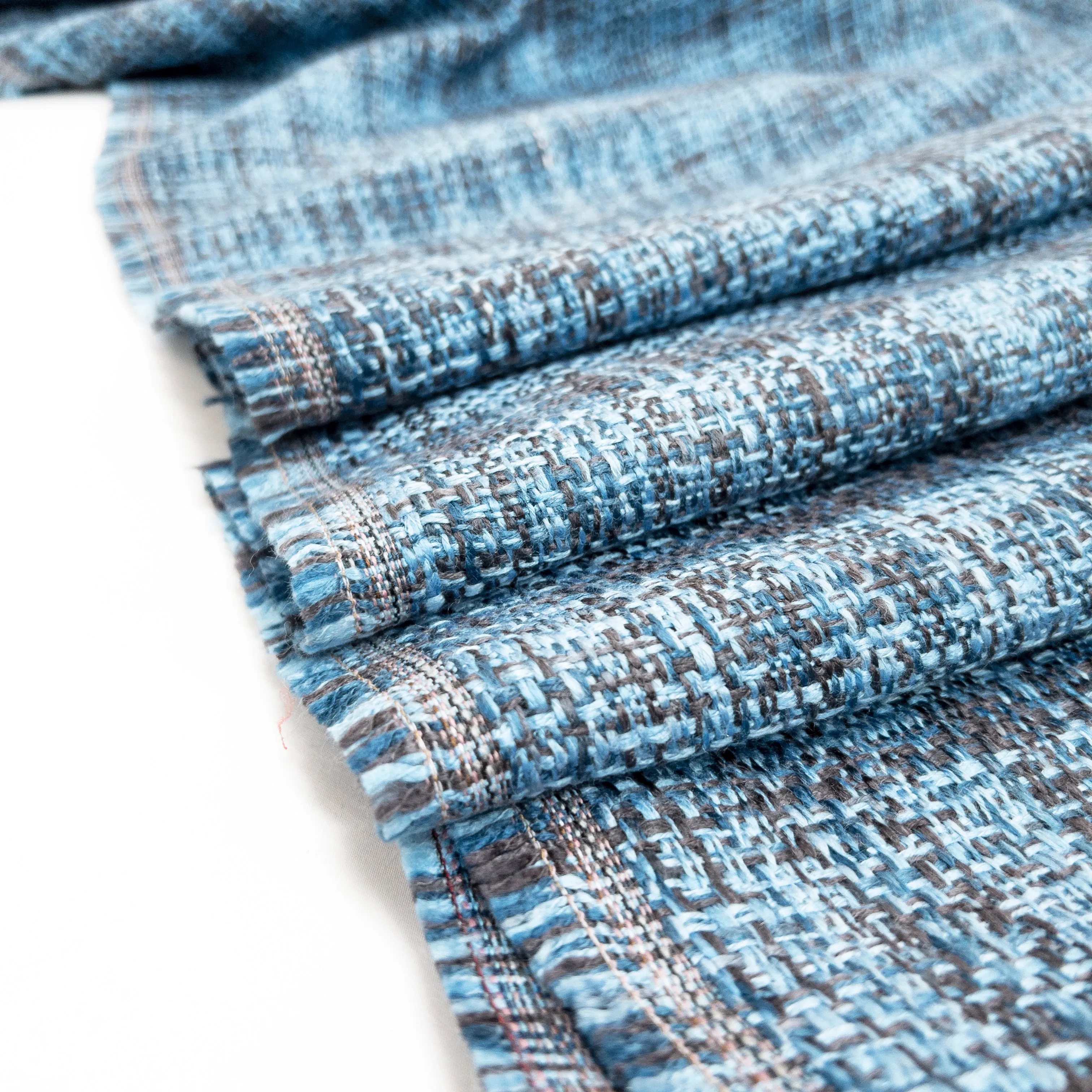 Blue and Brown Tweed - Deadstock