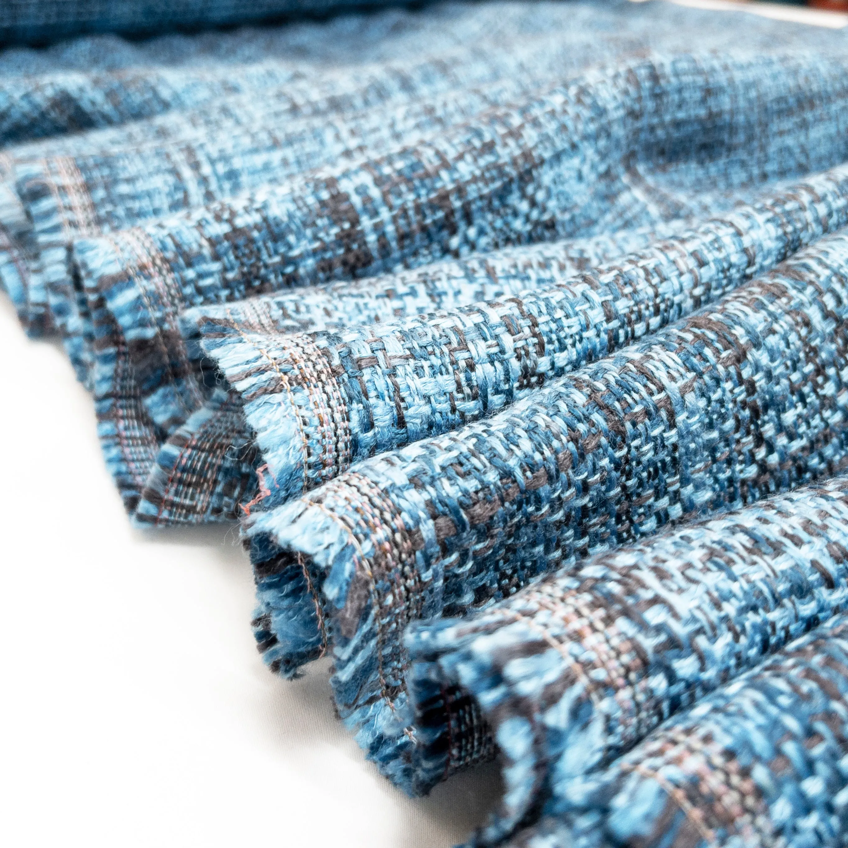 Blue and Brown Tweed - Deadstock