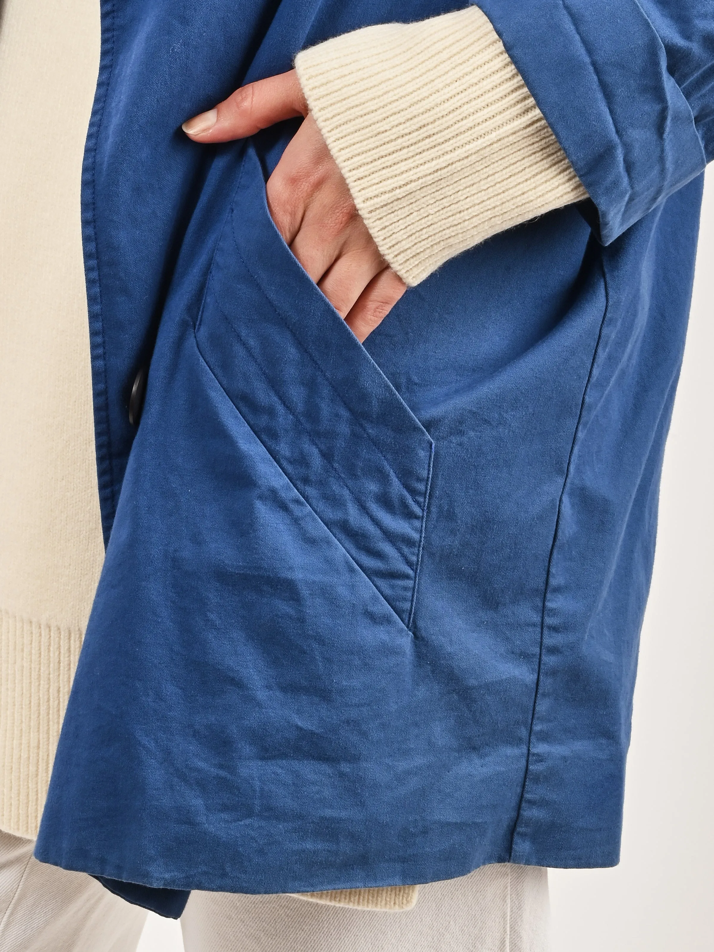 Blue Rodier Unlined Pea Jacket