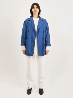 Blue Rodier Unlined Pea Jacket