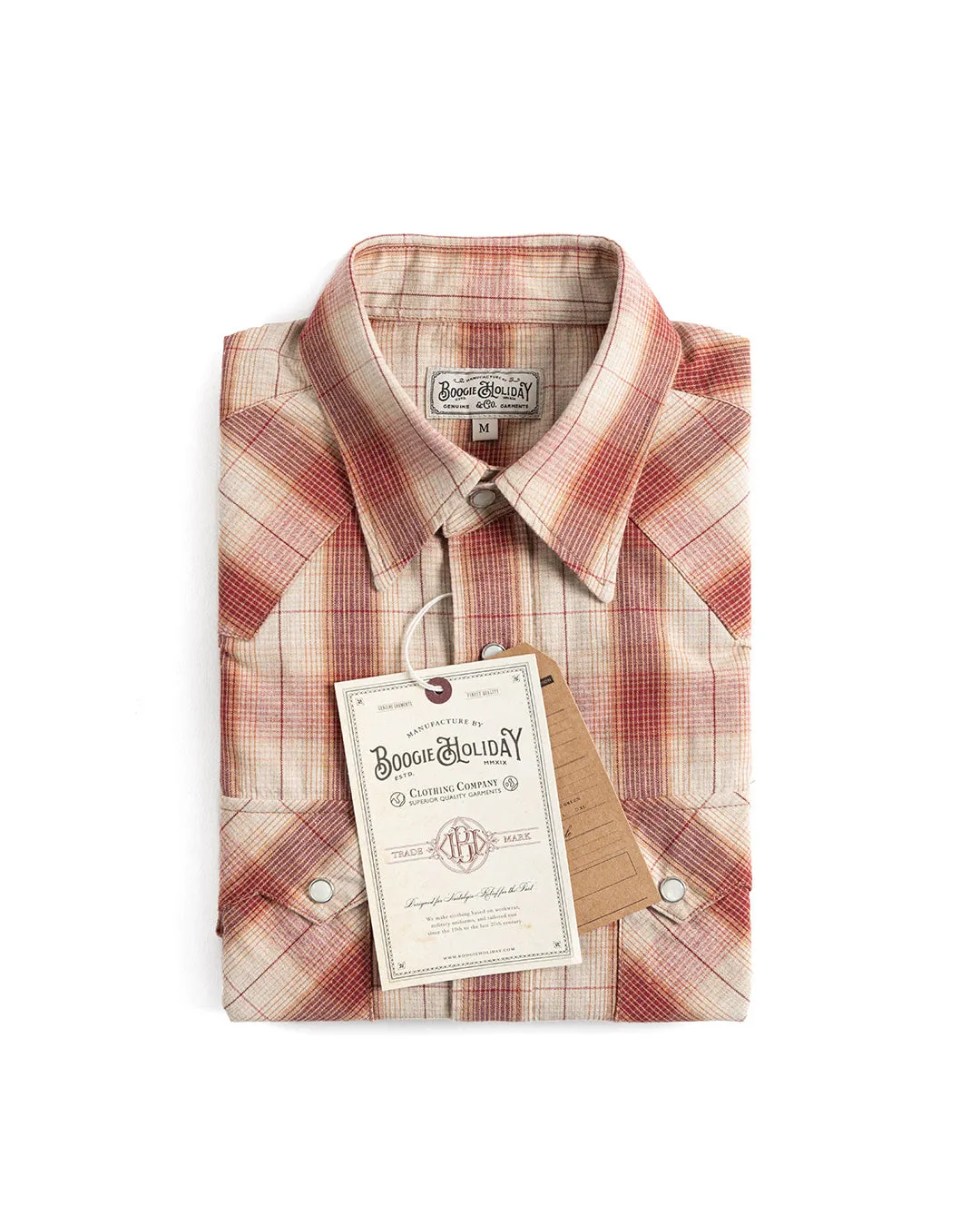 Boogie Holiday CHECKED WESTERN SHIRT (RED)