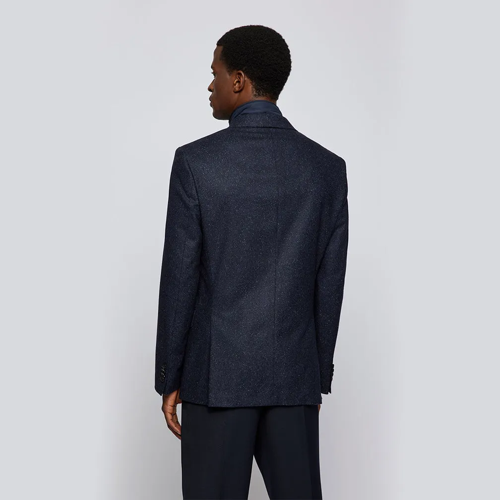 Boss Slim-fit tweed jacket with detachable padded inner