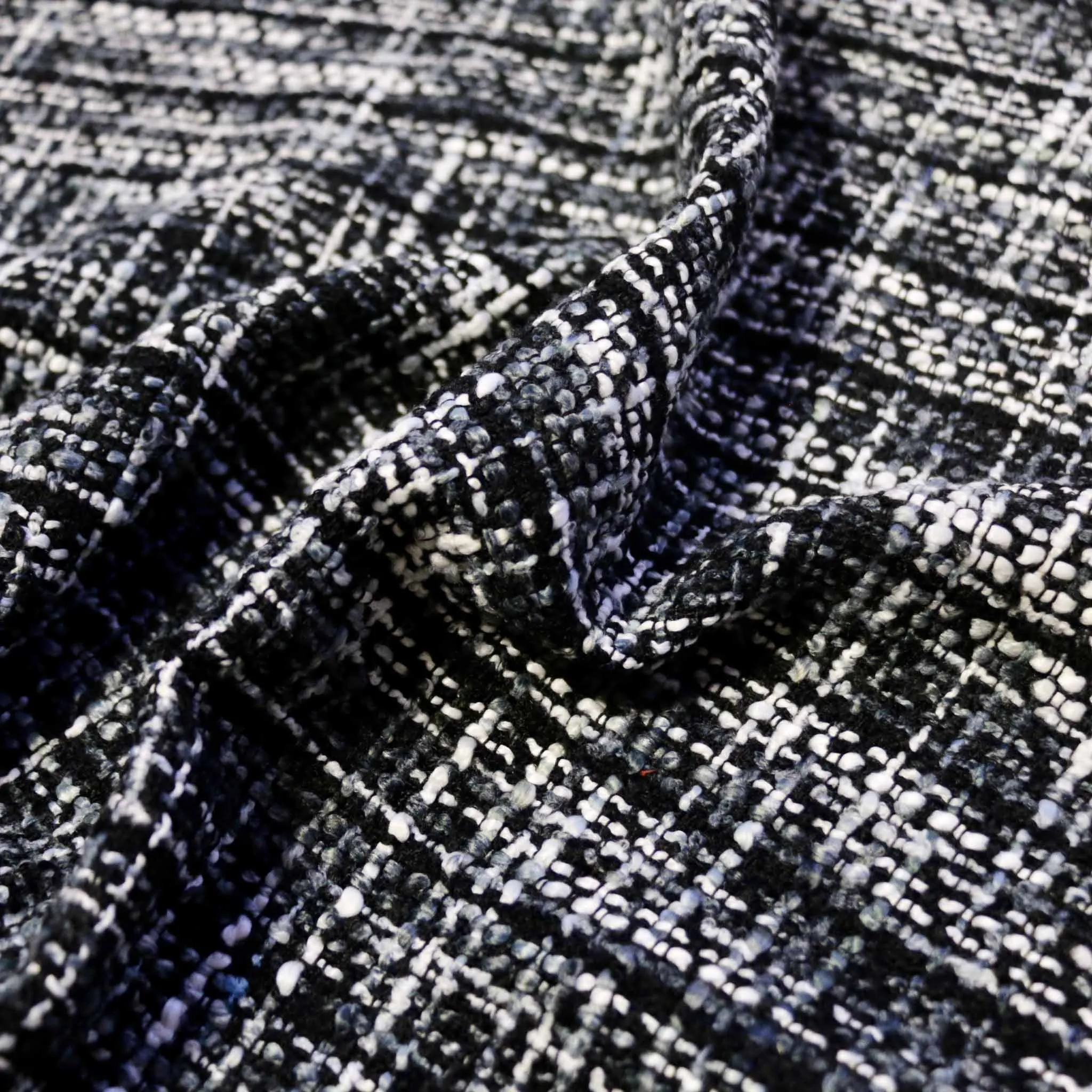 Boucle Fabric - Beige and Grey