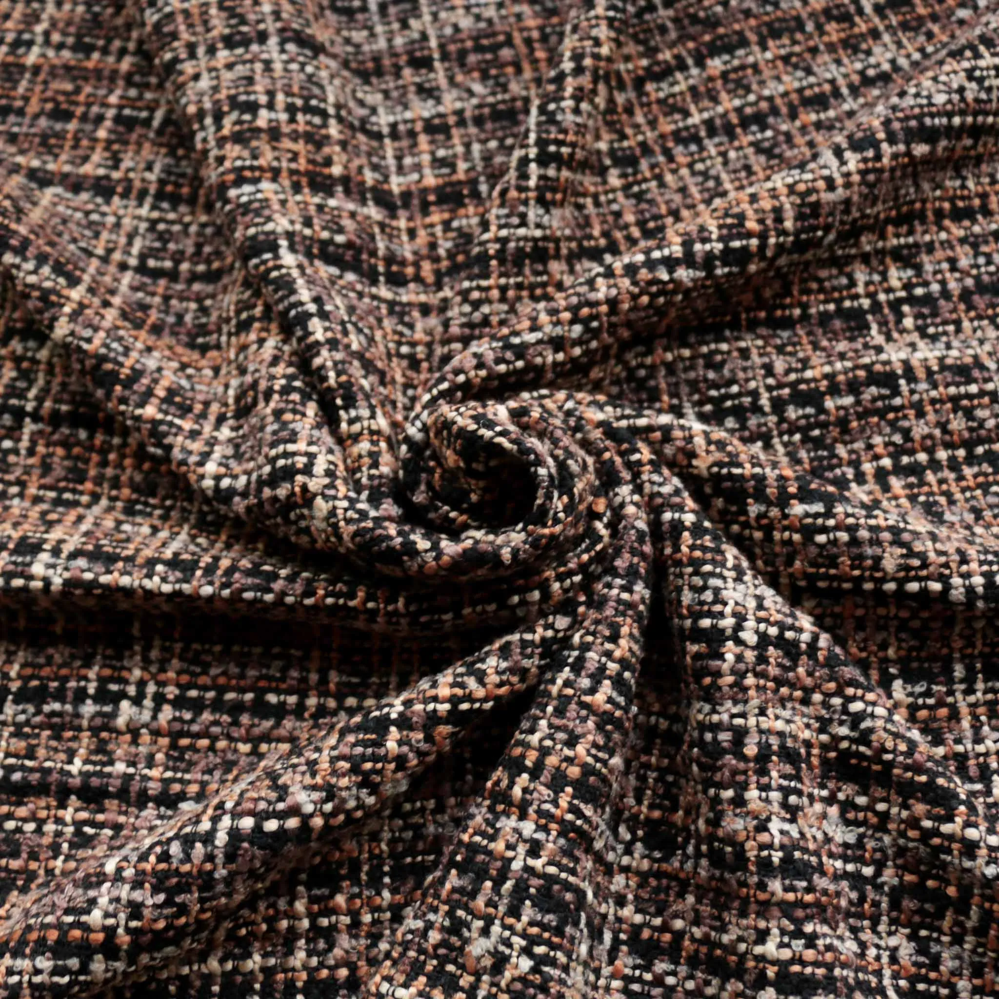 Boucle Fabric - Beige and Grey