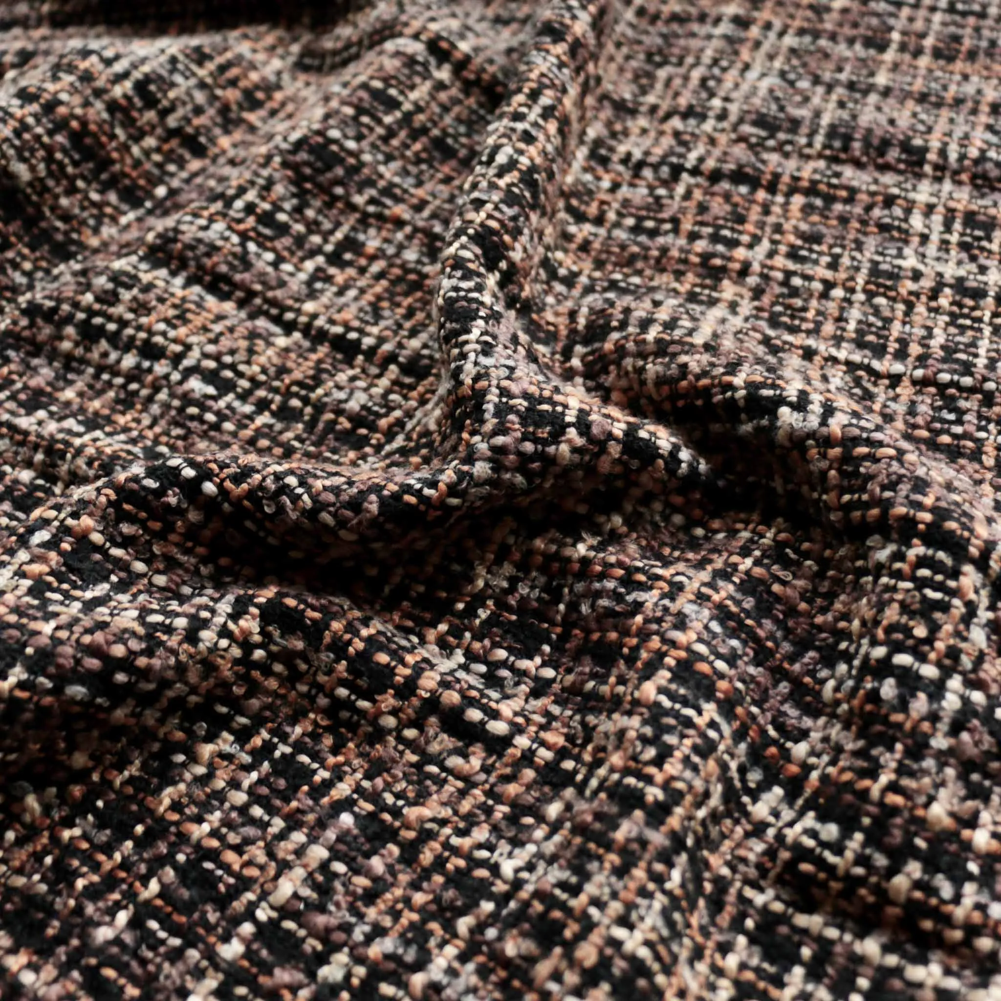 Boucle Fabric - Beige and Grey