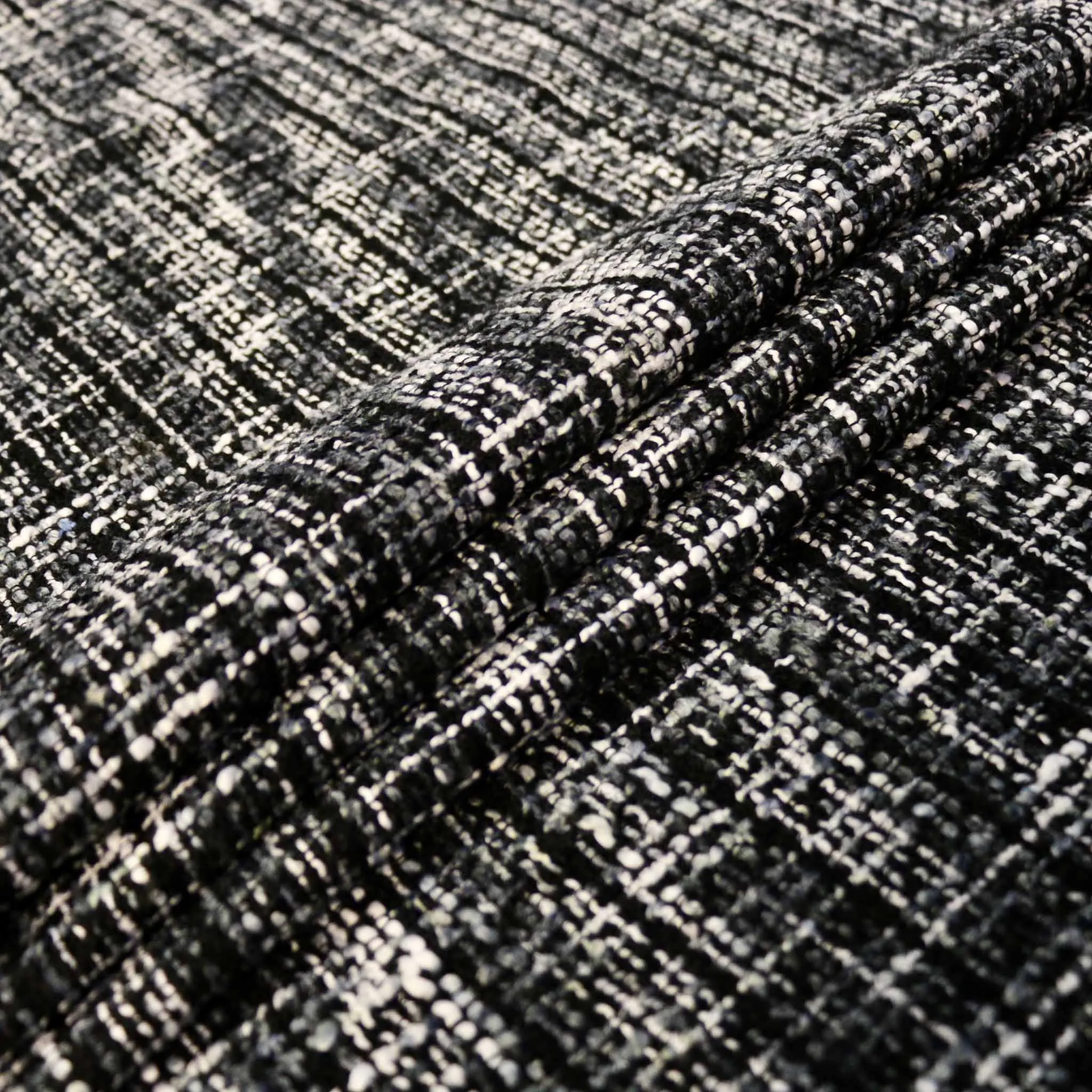 Boucle Fabric - Beige and Grey