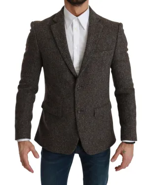 Brown Tweed Blazer Classic Fit