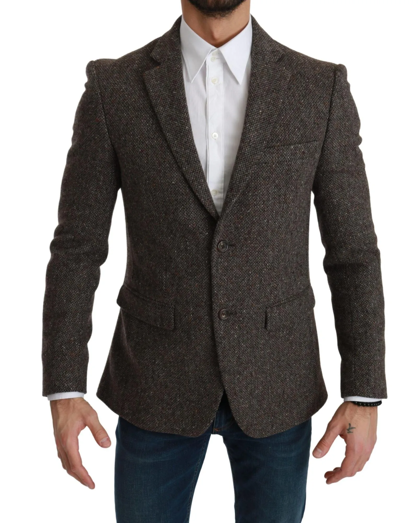 Brown Tweed Blazer Classic Fit