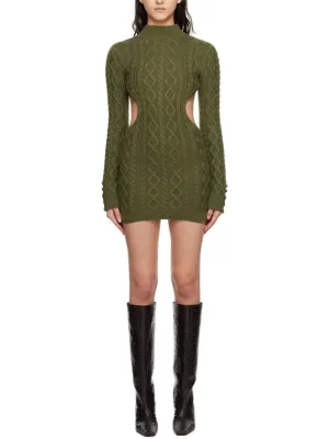 Cableknit Backless Dress
