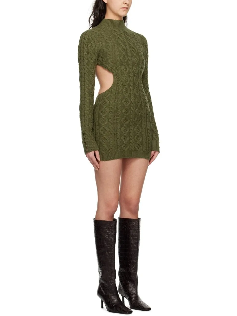 Cableknit Backless Dress