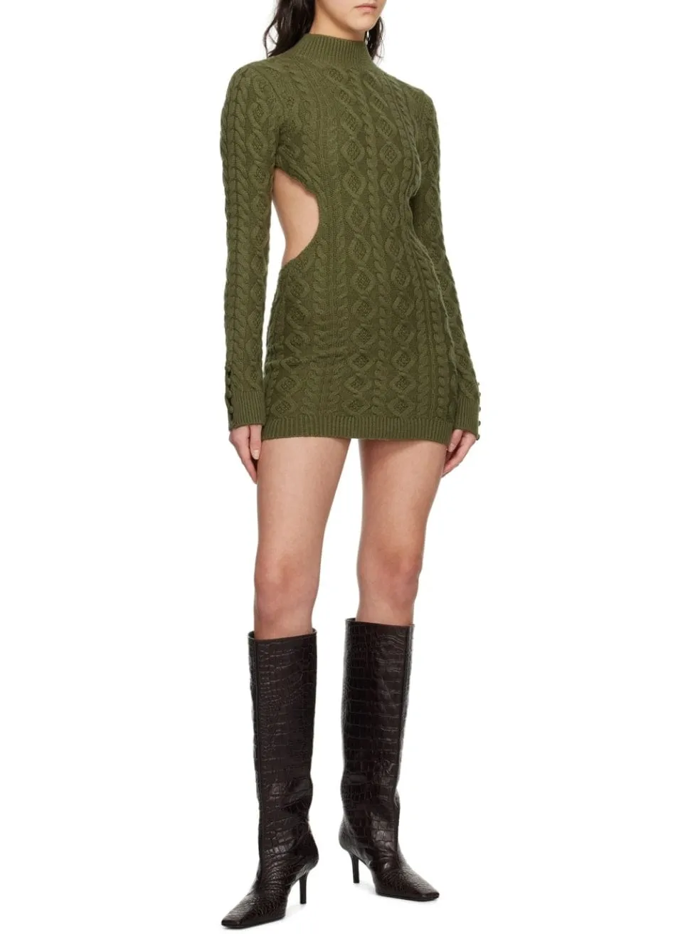 Cableknit Backless Dress