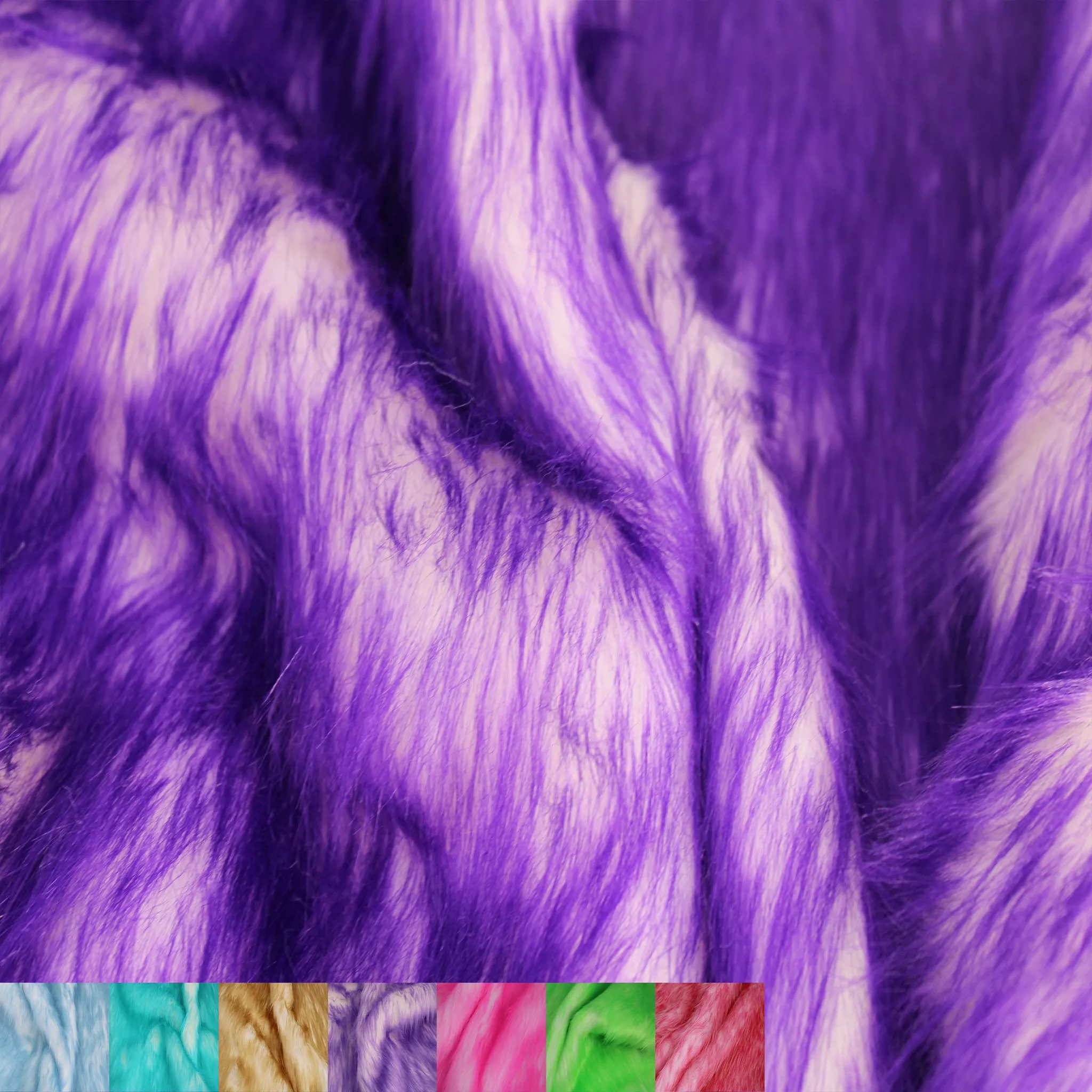Candy Shade Faux Fur-Christmas Fuzzy-Fabric by The Yard-Fluffy, Soft, Shaggy Mohair-for Sewing, Costumes, Plush Toys, Apparel, Decoration, Gnome Beard Miniature - (SKU-6714)