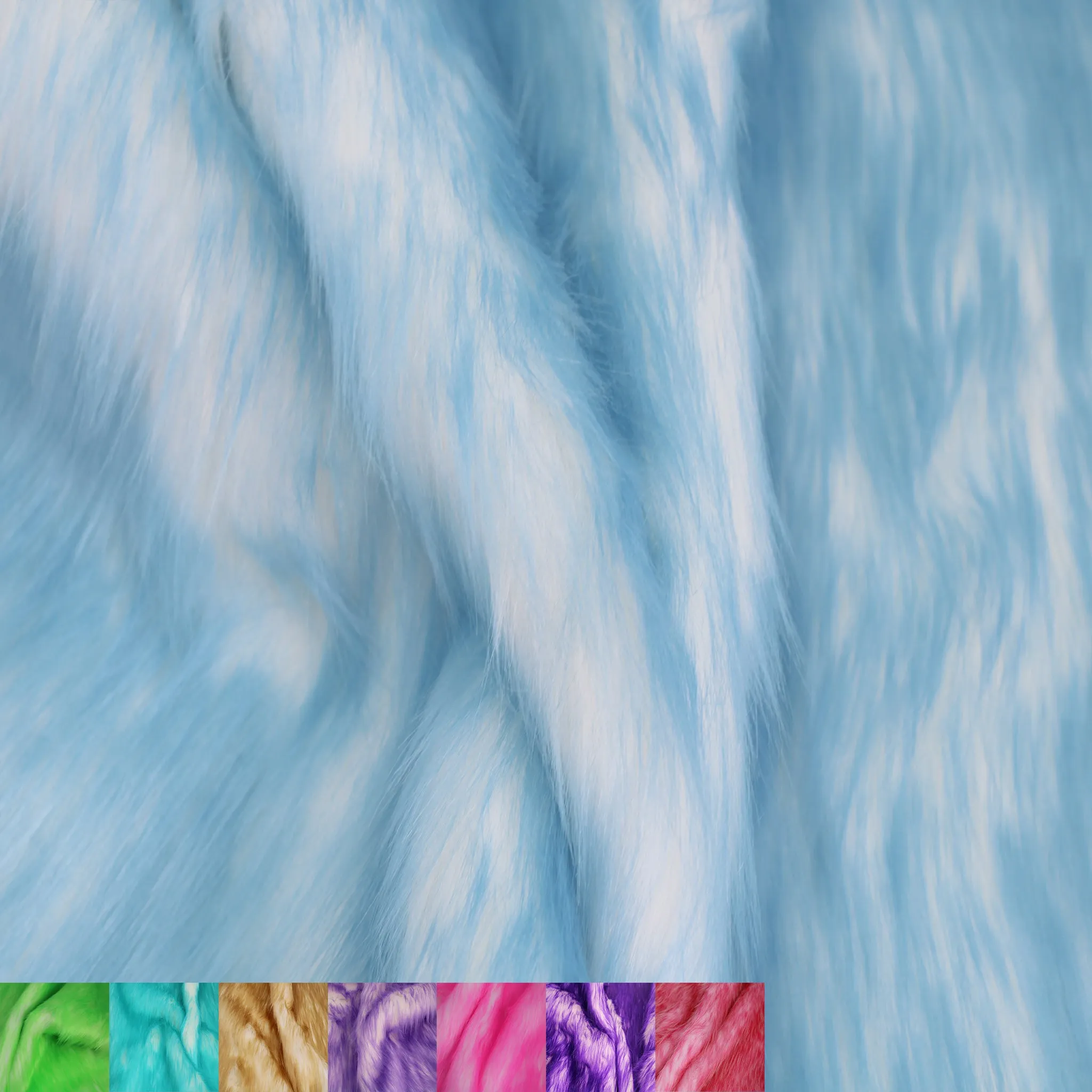 Candy Shade Faux Fur-Christmas Fuzzy-Fabric by The Yard-Fluffy, Soft, Shaggy Mohair-for Sewing, Costumes, Plush Toys, Apparel, Decoration, Gnome Beard Miniature - (SKU-6714)